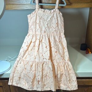 Janie and Jack Orange Cream Sundress Square Neck Sleeveless